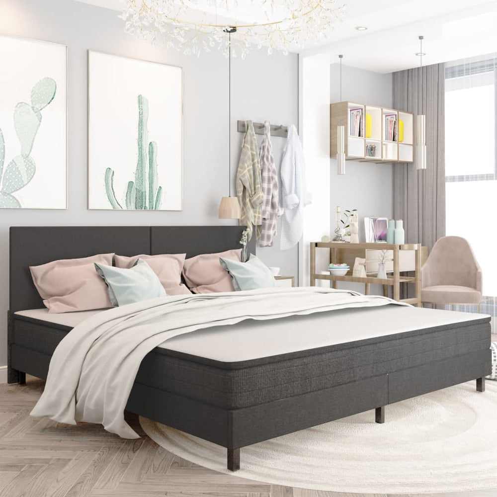 vidaXL Headboard Dark Grey Fabric 200x200 cm