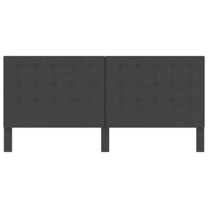 vidaXL Tufted Headboard Dark Grey Fabric 200 x 200 cm