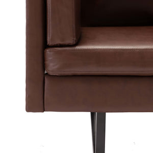 vidaXL Corner Sofa Artificial Leather Brown
