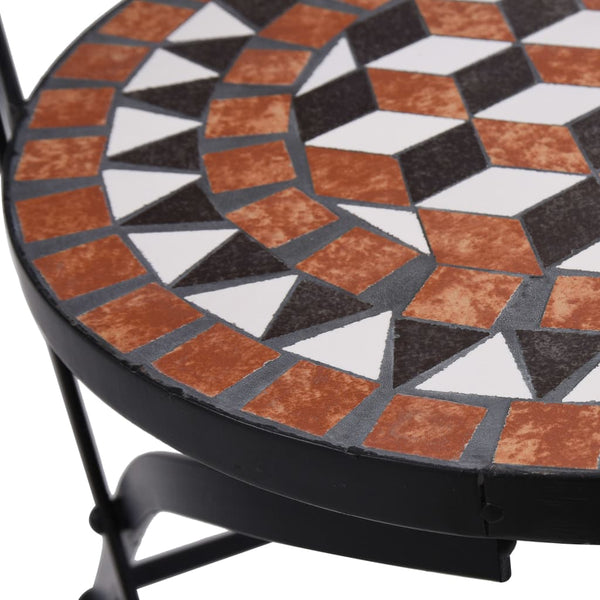 vidaXL 3-Piece Bistro Set Mosaic Ceramic Terracotta