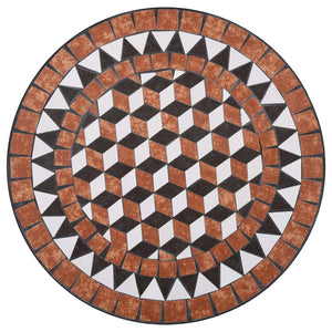 vidaXL 3-Piece Bistro Set Mosaic Ceramic Terracotta