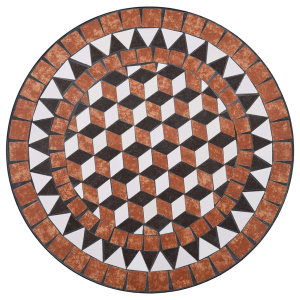 vidaXL 3-Piece Bistro Set Mosaic Ceramic Terracotta
