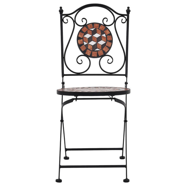 vidaXL 3-Piece Bistro Set Mosaic Ceramic Terracotta