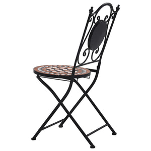 vidaXL 3-Piece Bistro Set Mosaic Ceramic Terracotta