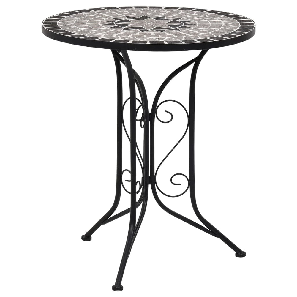 vidaXL 3-Piece Bistro Set Mosaic Ceramic Grey