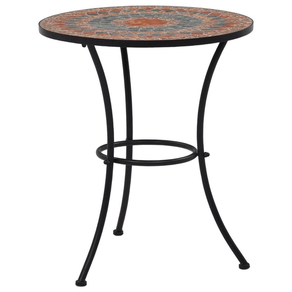 vidaXL 3-Piece Bistro Set Mosaic Ceramic Orange / Grey