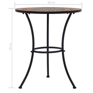 vidaXL 3-Piece Bistro Set Mosaic Ceramic Orange / Grey