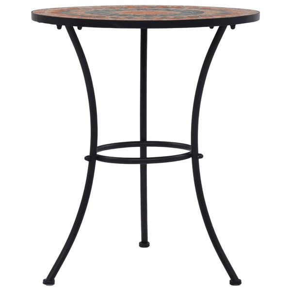 vidaXL 3-Piece Bistro Set Mosaic Ceramic Orange / Grey