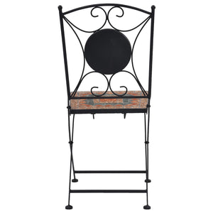 vidaXL 3-Piece Bistro Set Mosaic Ceramic Orange / Grey