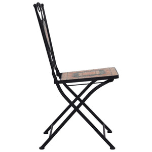 vidaXL 3-Piece Bistro Set Mosaic Ceramic Orange / Grey