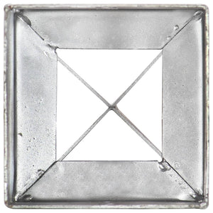 vidaXL Ground Spikes 2 pcs. Silver 10x10x76 cm Galvanized Steel