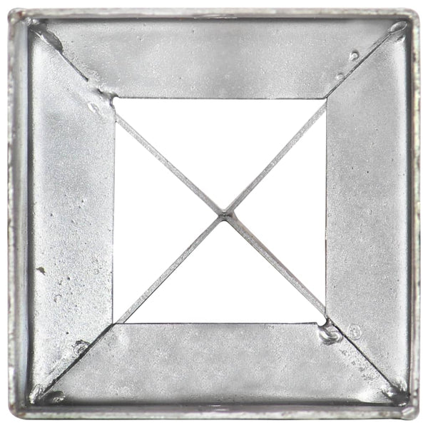 vidaXL Ground Spikes 12 pcs Silver 10x10x76 cm Galvanized Steel