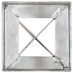vidaXL Ground Spikes 12 pcs. Silver 10x10x91 cm Galvanized Steel