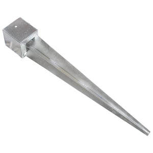 vidaXL Ground Spikes 6 pcs Silver 12x12x89 cm Galvanized Steel