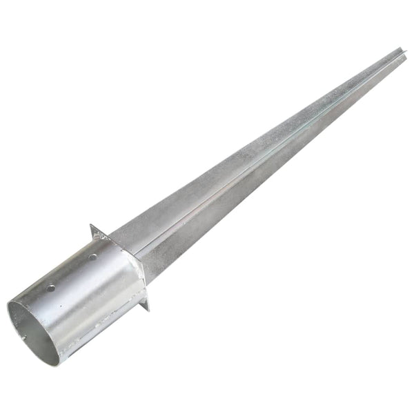 vidaXL Ground Spikes 6 pcs. Silver 10x76 cm Galvanized Steel