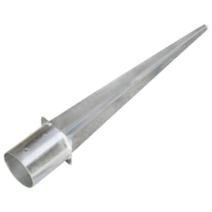 vidaXL Ground Spikes 2 pcs Silver 12x91 cm Galvanized Steel