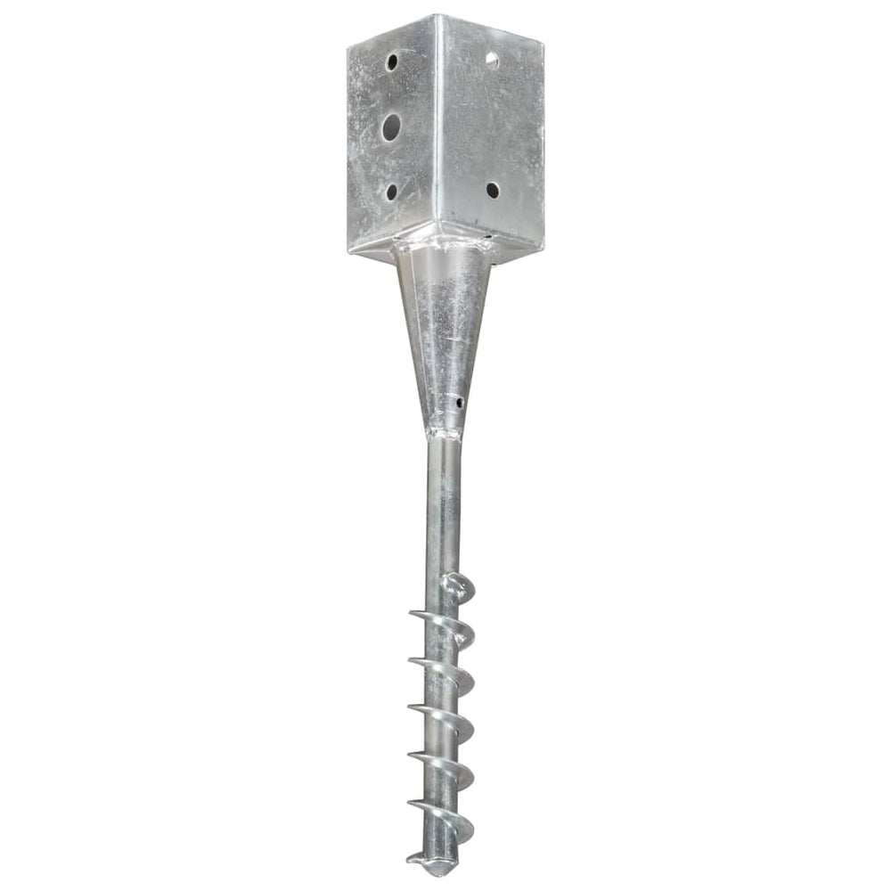 vidaXL Ground Spikes 6 pcs. Silver 9×9×56 cm Galvanized Steel
