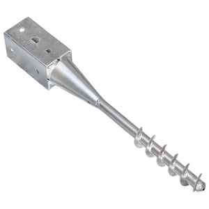 vidaXL Ground Spikes 6 pcs Silver 10x10x57 cm Galvanized Steel