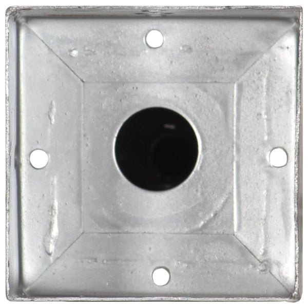 vidaXL Ground Spikes 2 pcs. Silver 12×12×56 cm Galvanized Steel