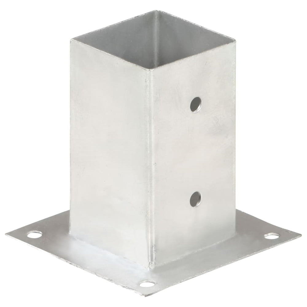 vidaXL Post Anchors 4 pcs. Galvanized Metal 81 mm
