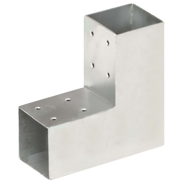 vidaXL Post Connector L-Shape Galvanised Metal 71 x 71 mm
