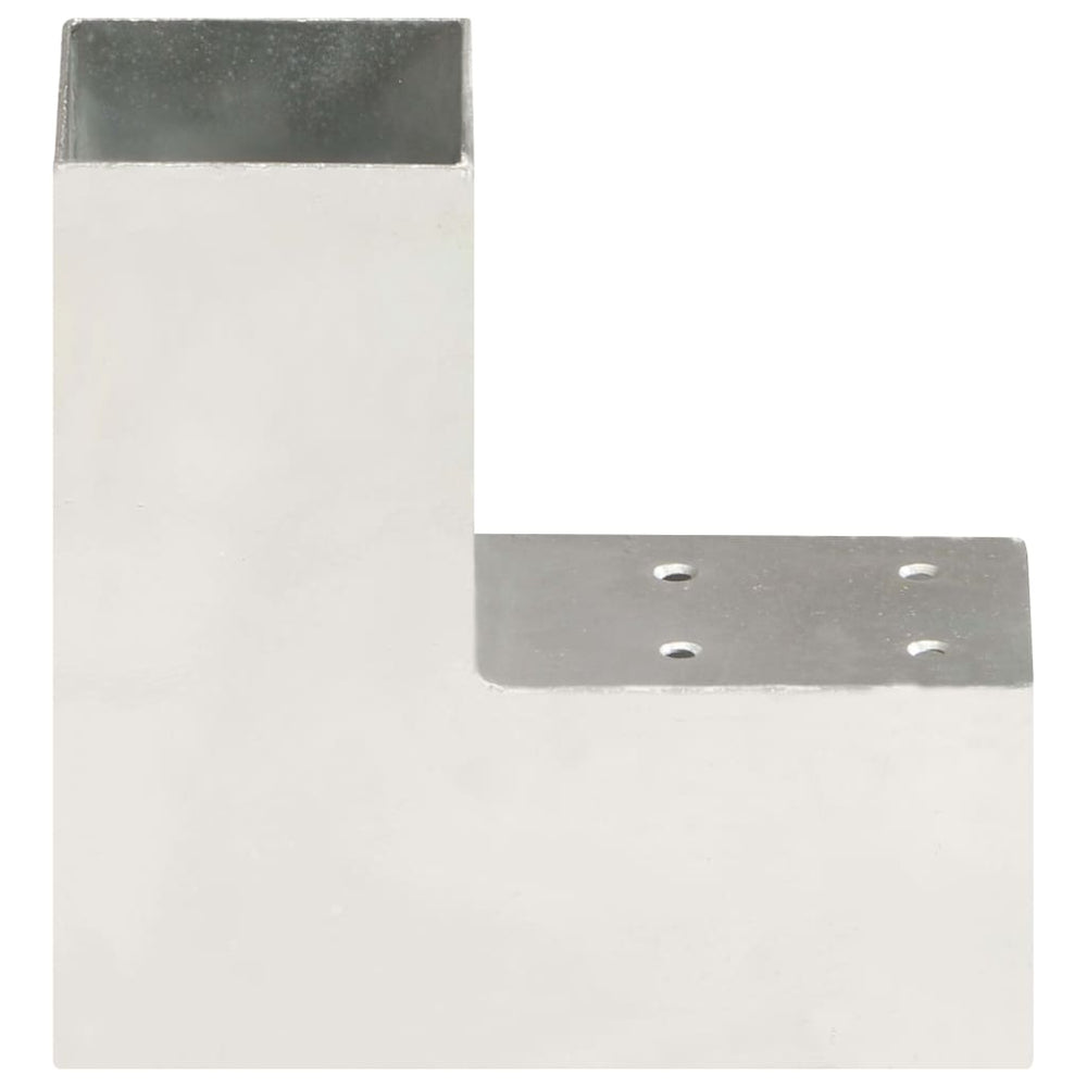 vidaXL Post Connector L-Shape Galvanised Metal 71 x 71 mm