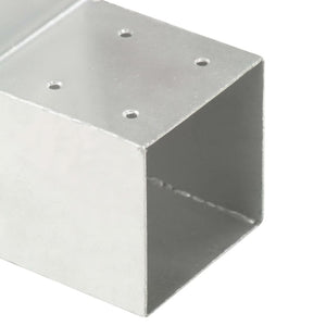 vidaXL Post Connector L-Shape Galvanised Metal 71 x 71 mm