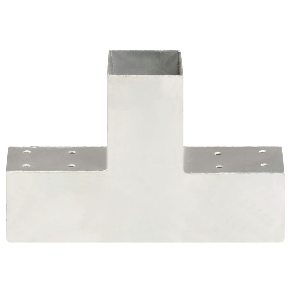 vidaXL Post Connector T-Shape Galvanised Metal 71 x 71 mm