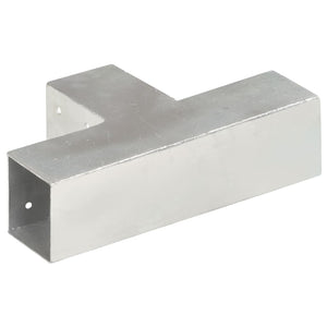 vidaXL Post Connector T-Shape Galvanised Metal 71 x 71 mm