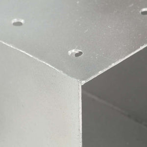 vidaXL Post Connectors 4 pcs. Y-Shaped Galvanized Metal 71 x 71 mm