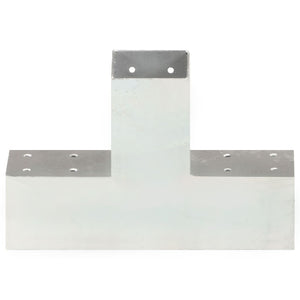 vidaXL Post Connector X-Shape Galvanized Metal 71 x 71 mm