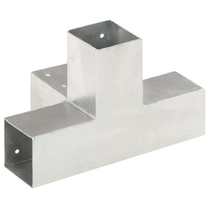 vidaXL Post Connector X-Shape Galvanized Metal 71 x 71 mm