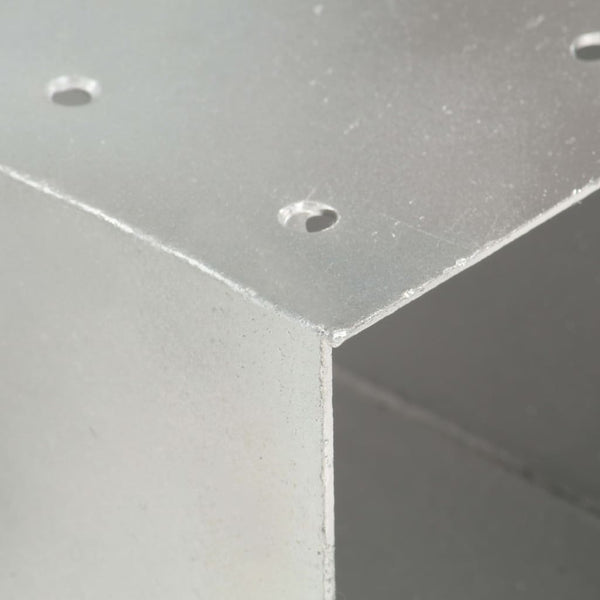 vidaXL Post Connector X-Shape Galvanized Metal 71 x 71 mm