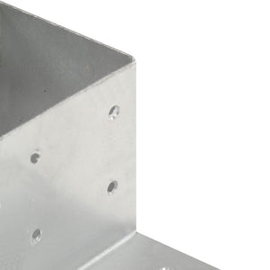 vidaXL Post Connector L-Shape Galvanized Metal 81 x 81 mm
