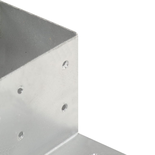 vidaXL Post Connector L-Shape Galvanized Metal 81 x 81 mm