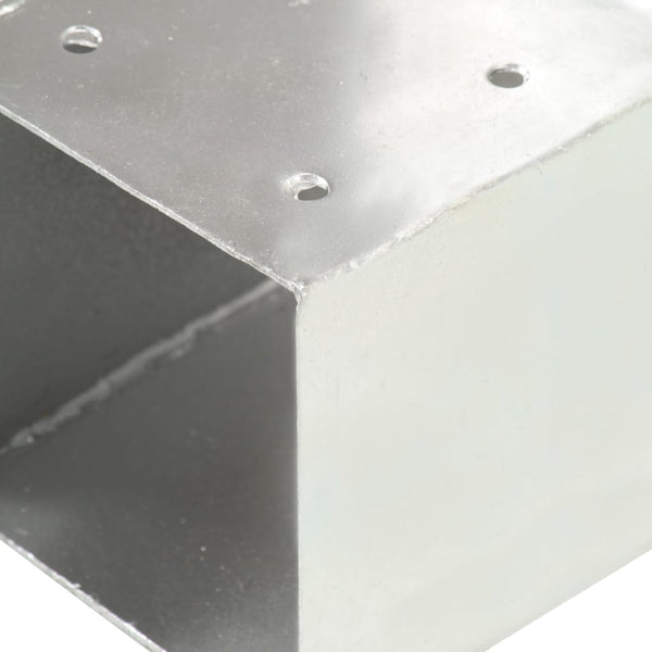 vidaXL T-Shaped Post Connector Galvanized Metal 81 x 81 mm