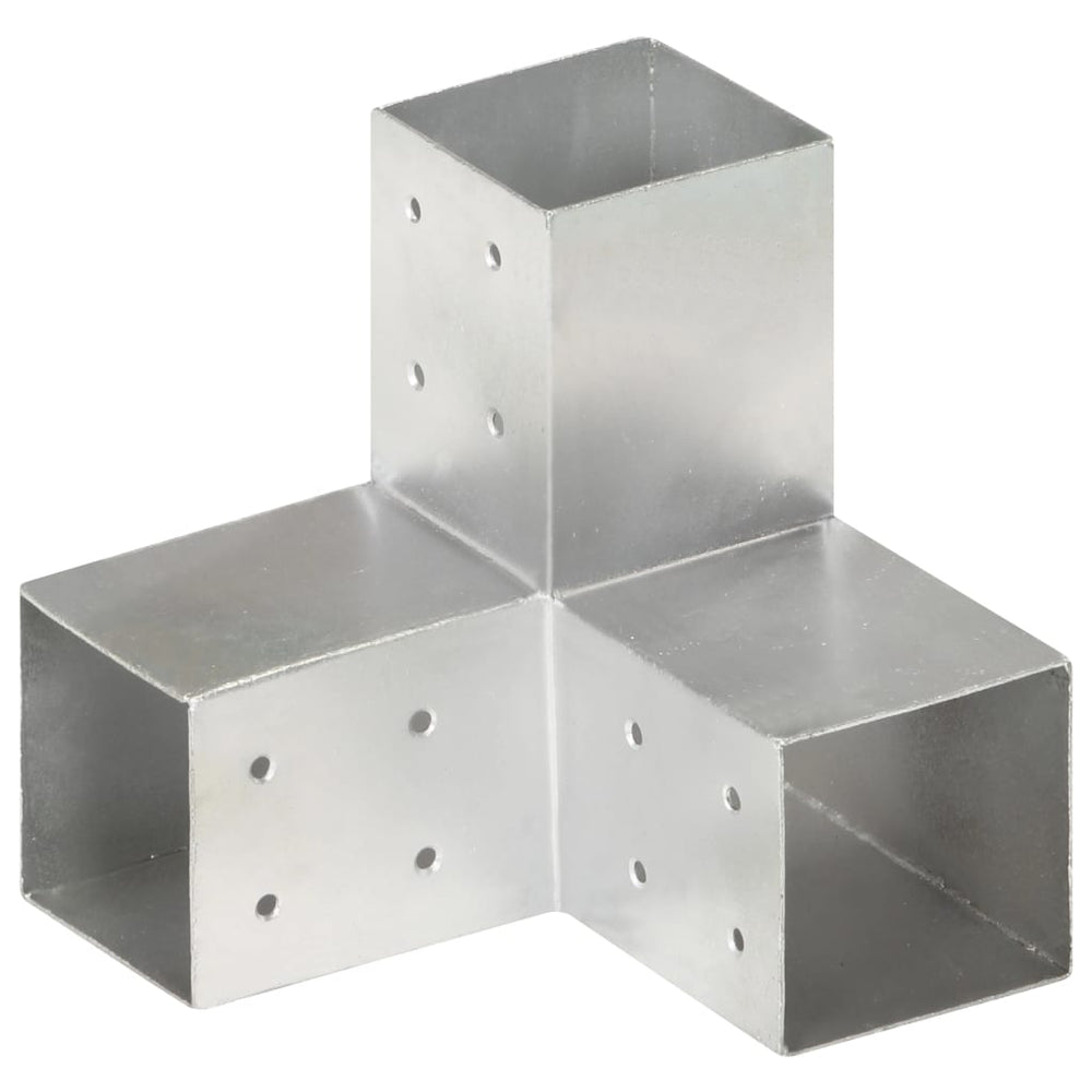 vidaXL Post Connector Y-Shape Galvanised Metal 81 x 81 mm
