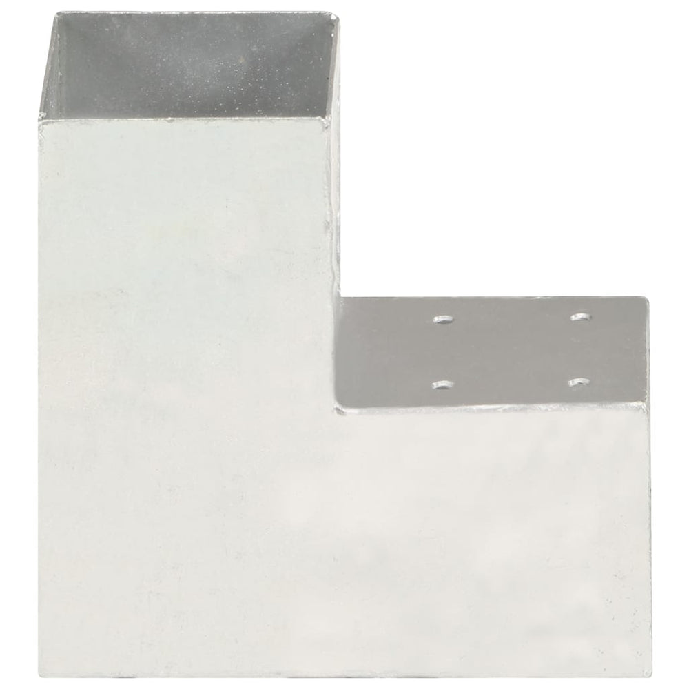vidaXL Post Connector L-Shape Galvanised Metal 91 x 91 mm