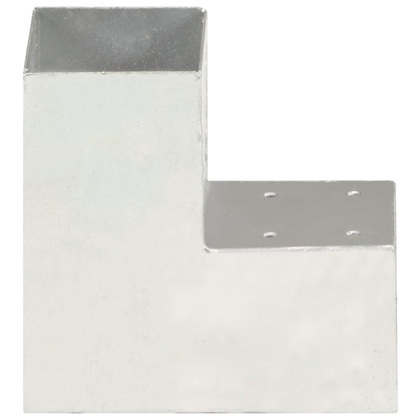 vidaXL Post Connector L-Shape Galvanised Metal 91 x 91 mm