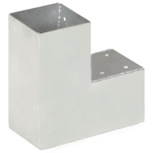 vidaXL Post Connector L-Shape Galvanised Metal 91 x 91 mm