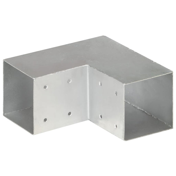 vidaXL Post Connector L-Shape Galvanised Metal 91 x 91 mm