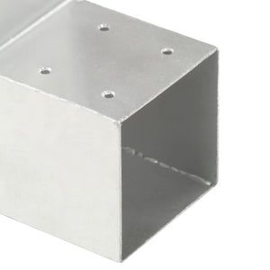 vidaXL Post Connector L-Shape Galvanised Metal 91 x 91 mm