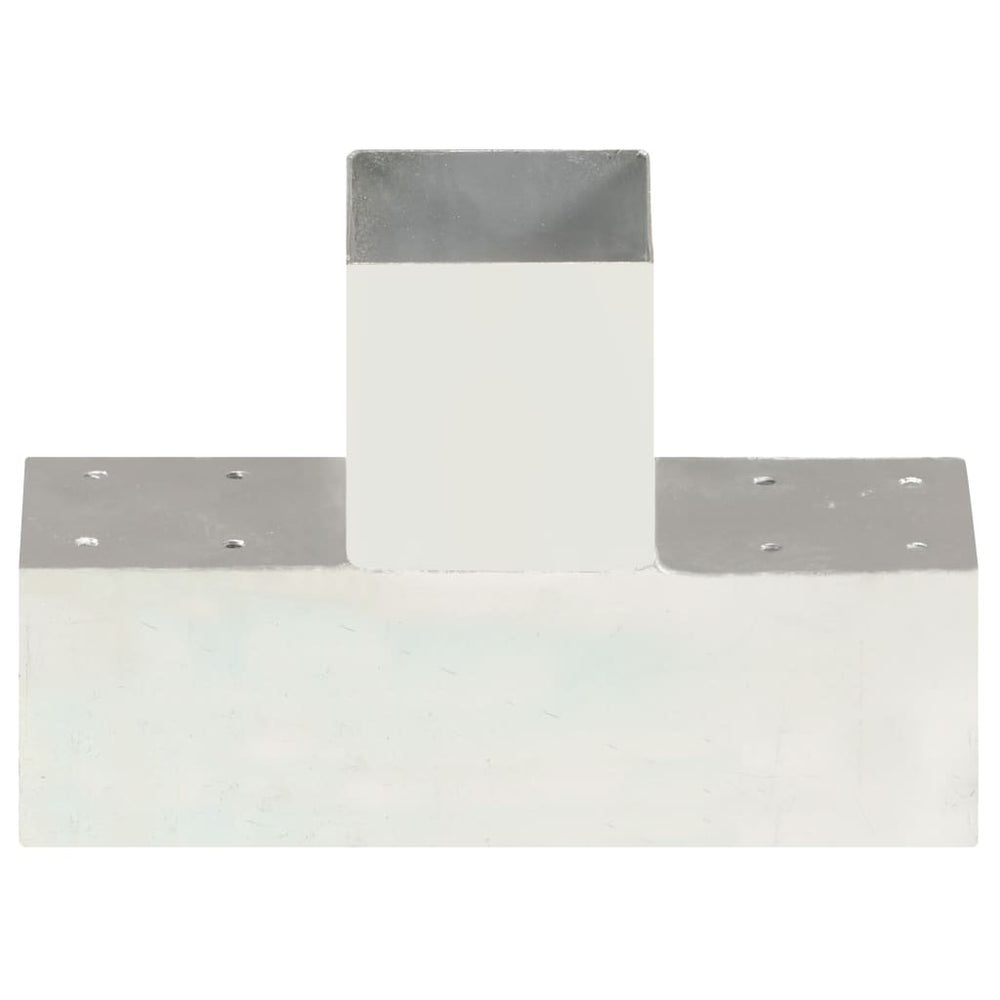 vidaXL Post Connector T-Shaped Galvanised Metal 91 x 91 mm
