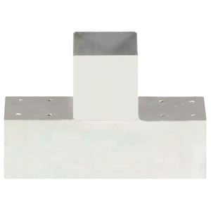 vidaXL Post Connector T-Shaped Galvanised Metal 91 x 91 mm