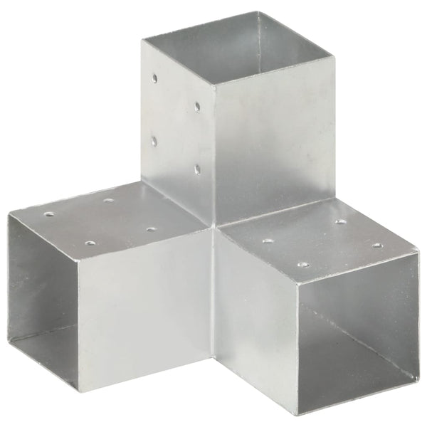 vidaXL Post Connector Y-Shape Galvanized Metal 91 x 91 mm