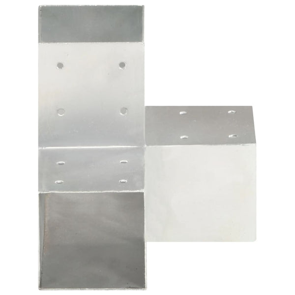 vidaXL Post Connector Y-Shape Galvanized Metal 91 x 91 mm