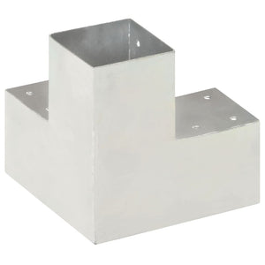 vidaXL Post Connector Y-Shape Galvanized Metal 91 x 91 mm