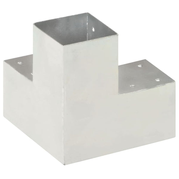 vidaXL Post Connector Y-Shape Galvanized Metal 91 x 91 mm