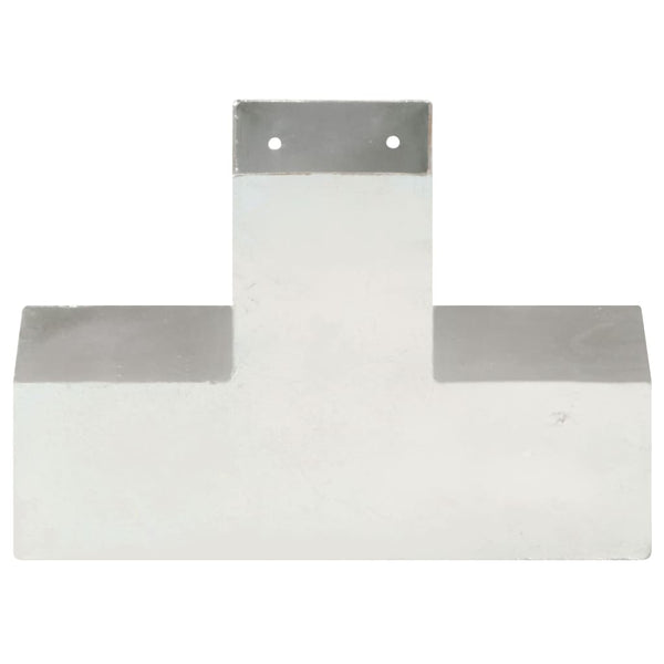 vidaXL Post Connector X-Shape Galvanized Metal 91 x 91 mm