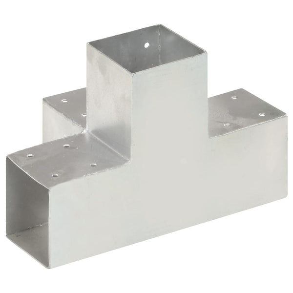 vidaXL Post Connector X-Shape Galvanized Metal 91 x 91 mm